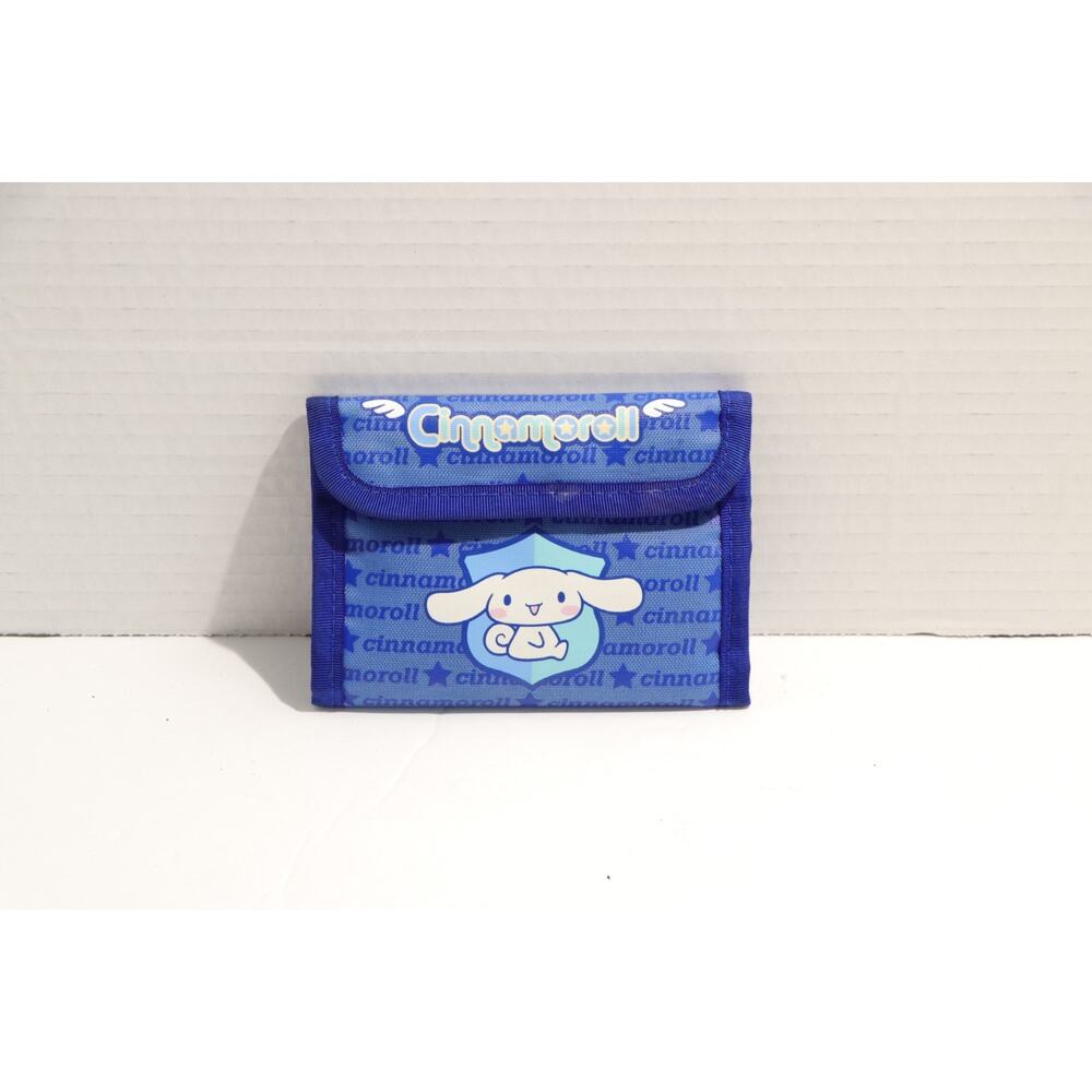 Vintage Sanrio CINNAMONROLL Wallet Blue 2003 Blue Nylon Hello Kitty Y2K Rare